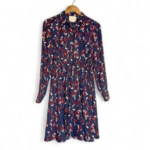 Kate Spade New York So Foxy Foxes Smocked Dress size 4